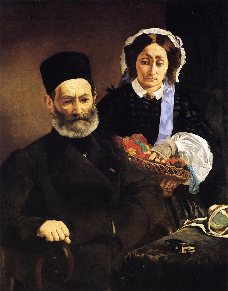 Portrait Of M. And Mme. Auguste Manet by Edouard Manet